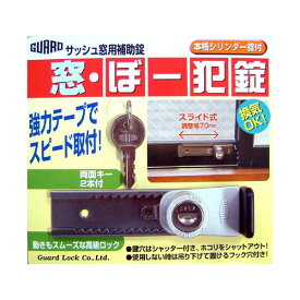 【メール便送料無料】GUARD ガードロック サッシュ窓用補助錠 窓・ぼー犯錠 シルバー No.540S