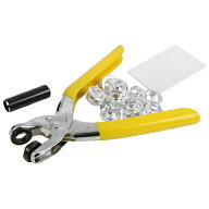 【メール便送料無料】藤原産業 SK11 両面ハトメパンチ アルミ製12mm両面ハトメ10組相当付 12mm下穴ポンチ…