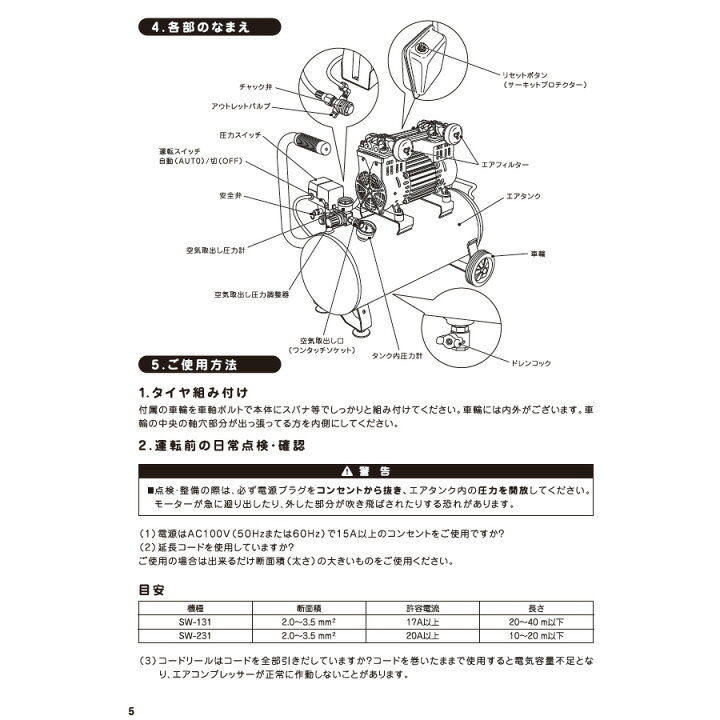 楽天市場】藤原産業 SK11 エアコンプレッサー 静音設計 SW-231 SW 
