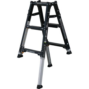 【メーカー直送】【法人限定】アルインコ 伸縮脚付はしご兼用脚立90cm ブラック PRW-90BK