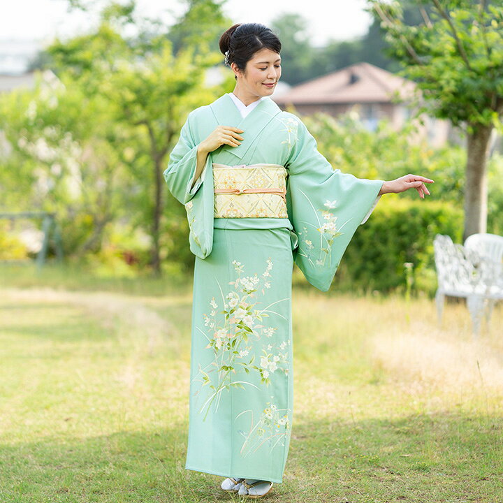 楽天市場】【レンタル】夏用 着物 単衣 訪問着 フルセット （HEHO 
