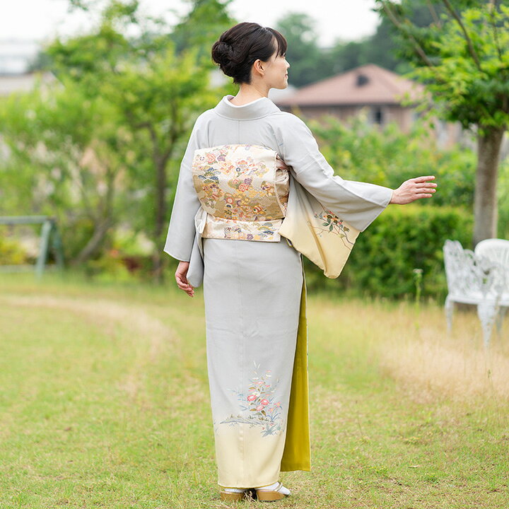 楽天市場】【レンタル】高級正絹 着物 訪問着 留袖 フルセット 霞色 