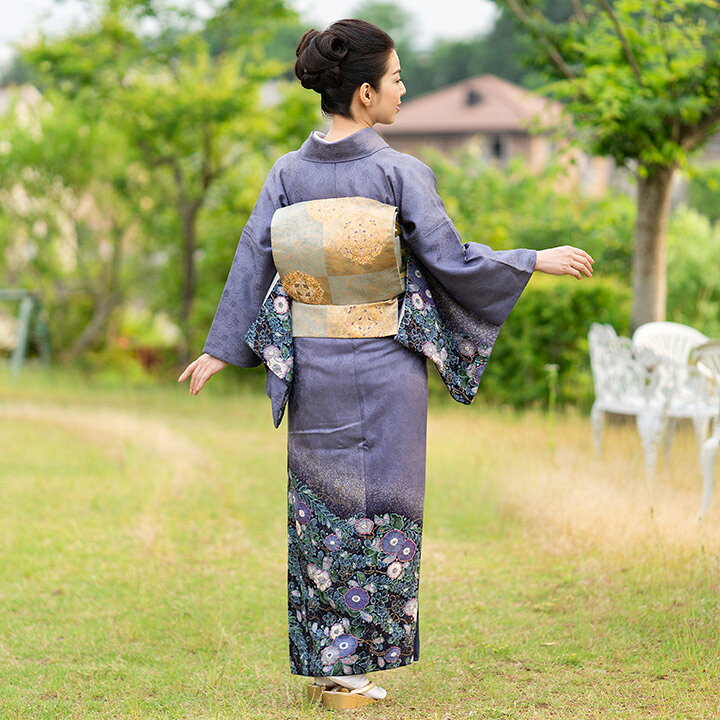 楽天市場】【レンタル】高級正絹 着物 訪問着 留袖 フルセット 藤紫  