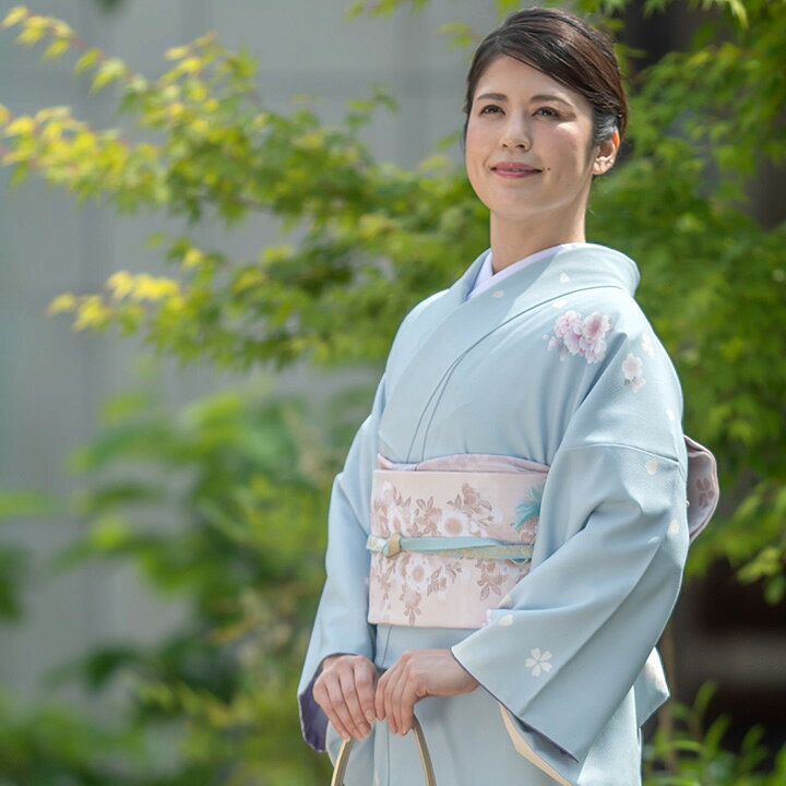 楽天市場】【レンタル】訪問着 フルセットレンタル 淡い水色 花薬玉と 