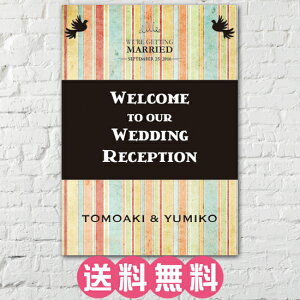 ウェルカムボード ポスター黒板風 二次会 結婚式
