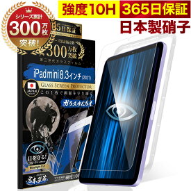 【365日完全保証】 iPad mini 8.3インチ ( A17 Pro チップ ) 保護フィルム iPad mini7 mini6 ガラスフィルム フィルム ブルーライトカット 第7世代(2024) 第6世代(2021) 8.3inch 10H ガラスザムライ 液晶保護フィルム OVER`s オーバーズ TP01