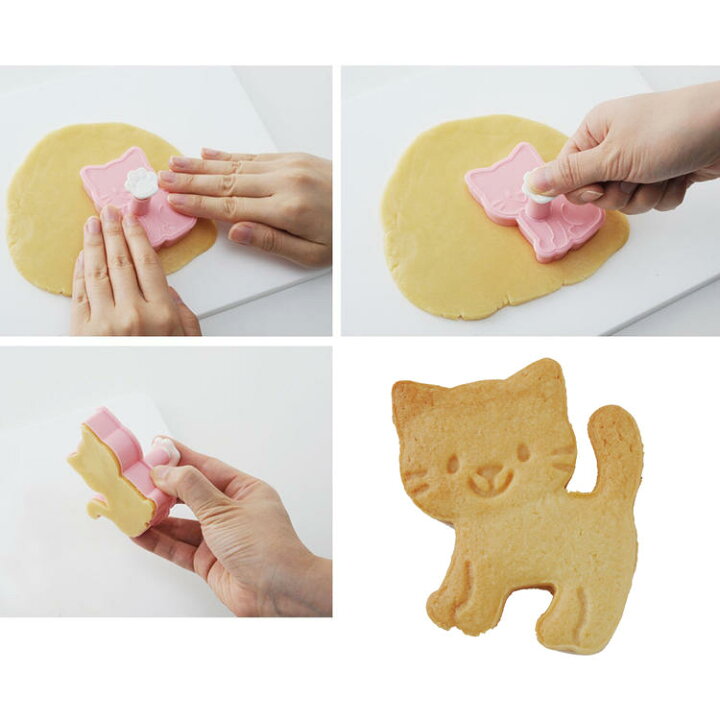 楽天市場 クッキー型 ねこクッキー型 ニャンキーズ 猫 キャラクター クッキークッキー抜型 クッキー型抜き 製菓用品 抜き型 製菓 アーネスト ホワイトデー Happyストアー