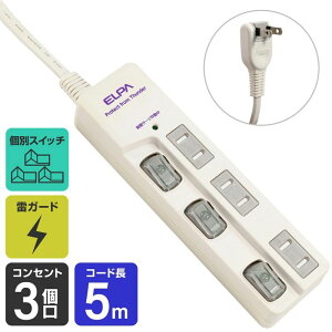 ELPA �����d�� LED�����v�X�C�b�`�t�^�b�v3P5m 4901087201303 WBS-LU305B(W)