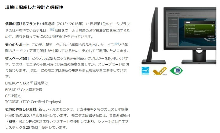 楽天市場】【開封済み・未使用品】 DELL デル PCモニター セール 