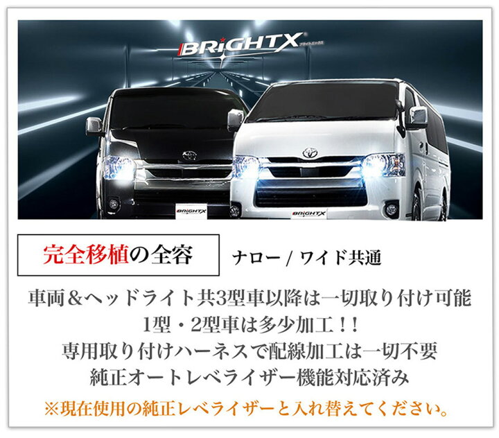 楽天市場】ハイエース ヘッドライト 200系 4型〜8型 LED ヘ ッドライト  