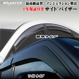 【お得なクーポン】スズキ 現行・ジムニー 2枚セット 型式 : JB64 / 74W 年式 : H30/07〜 サイド ドアバイザー 標準タイプ BRiGHTX社製 サイドバイザー テープ＆金具付 アクセサリー 取り付け 外し方 取り外し 日除け 雨除け スモーク 外装