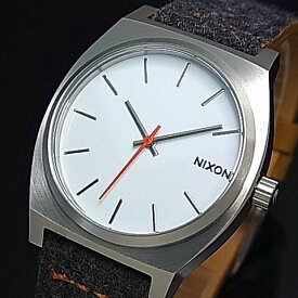 NIXON【ニクソン】TIME TELLER/タイムテラー ボーイズ 腕時計 グレイ/タン ホワイト文字盤 グレイ/ブラウンレザーべルト【送料無料】A045-2476(国内正規品)
