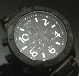 NIXON【ニクソン】THE 42-20 CHRONO メンズ腕時計 ALL BLACK ダイバーズ【送料無料】A037-001(国内正規品)