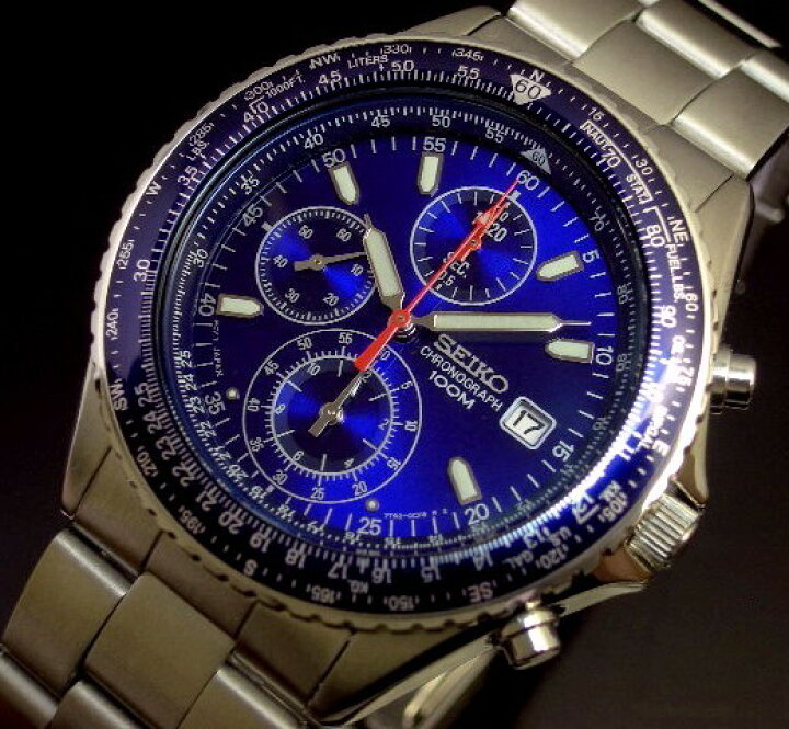 楽天市場】SEIKO/セイコー【パイロットクロノグラフ】メンズ腕時計 