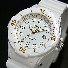 CASIO/Standard【カシオ/スタンダード】アナログクォーツ レディース腕時計 ホワイトラバーベルト ホワイト文字盤 海外モデル【並行輸入品】LRW-200H-7E2