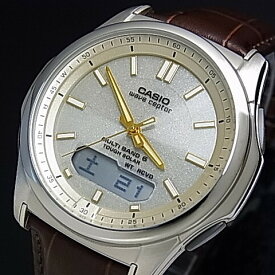 CASIO/Wave Ceptor【カシオ/ウェーブセプター】メンズ腕時計 ソーラー電波腕時計 シャンパン文字盤 ブラウンレザーベルト(国内正規品)WVA-M630L-9AJF