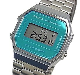 CASIO/Alarm Chronograph【カシオ/アラームクロノグラフ】ユニセックス 腕時計 メタルベルト メタリックライトブルー A168WEM-2 海外モデル【並行輸入品】