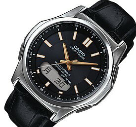 CASIO/Wave Ceptor【カシオ/ウェーブセプター】メンズ腕時計 ソーラー電波腕時計 ブラック文字盤 ブラックレザーベルト(国内正規品)WVA-M630L-1A2JF