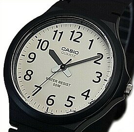 ■メール便配送■CASIO/Standard【カシオ/スタンダード】アナログクォーツ メンズ腕時計 ラバーベルト ブラック/ホワイト 海外モデル【並行輸入品】MW-240-7B