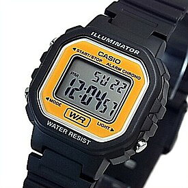 CASIO/Standard【カシオ/スタンダード】アラームクロノグラフ レディース腕時計 デジタル液晶モデル ラバーベルト 　ブラック/イエロー 海外モデル【並行輸入品】LA-20WH-9A