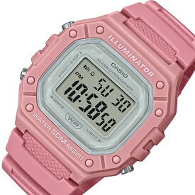 ■メール便配送■CASIO/Standard【カシオ/スタンダード】アラームクロノグラフ メンズ腕時計 デジタルモデル ライトピンクケース ライトピンクラバーベルト 海外モデル【並行輸入品】W-218HC-4A