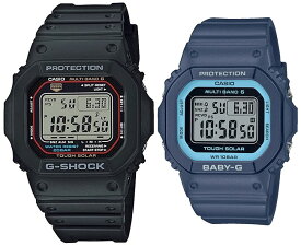 CASIO/G-SHOCK/Baby-G【カシオ/Gショック/ベビーG】ペアウォッチ ソーラー電波腕時計 ブラック/ネイビー(国内正規品)GW-M5610U-1JF/BGD-5650-2JF