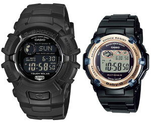 CASIO/G-SHOCK/Baby-G�y�J�V�I/G�V���b�N/�x�r�[G�z�y�A�E�H�b�` �\�[���[�d�g�r���v �u���b�N(�������K�i)GW-2310UFB-1JF/BGR-3003U-1JF