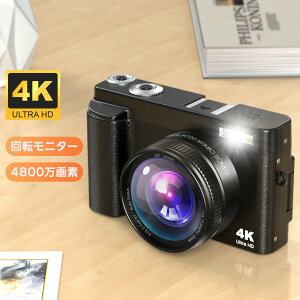 �y2026�N�ŐV�z4K �f�W�J�� �f�W�^���J���� 4800����f �I�[�g�t�H�[�J�X���� 16�{�Y�[�� 180�x��]���j�^�[ ���B�� ��u���␳ �y�� ���^ �R���p�N�g�J���� 2.8�C���` Vlog�J���� �^�� ���S�� �w