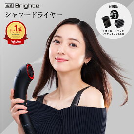 【公式】乾くのに乾かない ブライト シャワードライヤー Brighte SHOWER DRYER 佐々木希 | ドライヤー ミストドライヤー ヘアドライヤー ナノ化ミスト 美容液 美容 美容家電 美容グッズ 美容デバイス 美髪 頭皮 おすすめ 人気