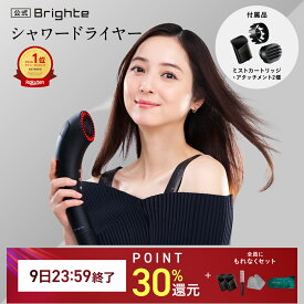 【9日23:59終了セット+P30％還元】【公式】ドライヤー 速乾 大風量 乾くのに乾かない ブライト シャワードライヤー Brighte SHOWER DRYER 佐々木希 | ミストドライヤー ヘアドライヤー ナノ化ミスト 美容液 美容 美髪 コンパクト 髪質改善 冷熱風 ヘアケア