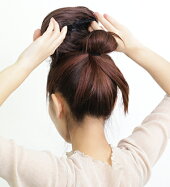 お団子ウィッグのつけ方2