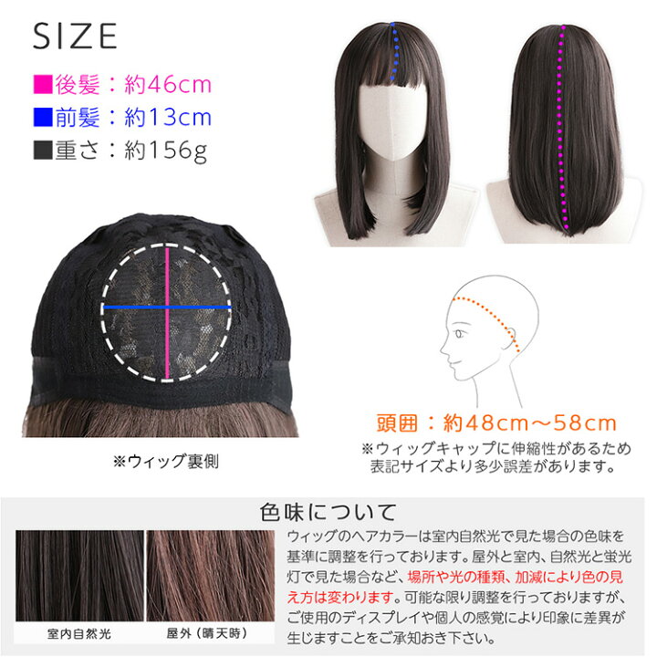 楽天市場】「ブラントカットミディ」 ウィッグ レディース ミディアム 