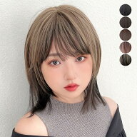 新作「 ネオウルフレイヤー 」 ウィッグ 自然 ボブ ミディアム フルウィッグ レディース ウイッグ ウルフ…