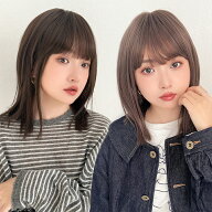 「 シアーカットロブ 」 ウィッグ 自然 ミディアム ボブ ロングボブ フルウィッグ レディース ウイッグ …