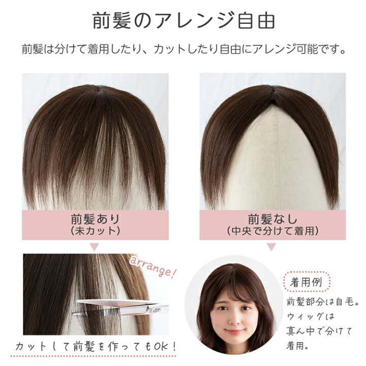 工場直販 高級レミー人毛100% ヘアピース 最新前髪部分は縁まで植毛 