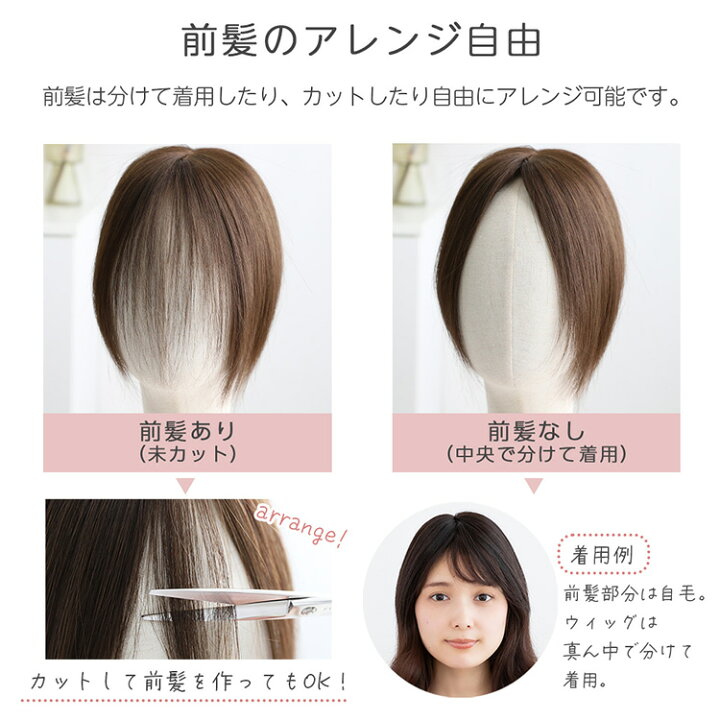 楽天市場】【返品・色交換OK】 2サイズ 人毛100% 部分ウィッグ 頭頂部 
