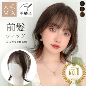 前髪ウィッグ 部分ウィッグ 人毛 人毛50% 人毛MIX 手植え エアリーサイドカール つむじ ヘアピース ハーフウィッグ 人毛ミックス バレない 普段使い 部分 前髪ウイッグ サイドカール シースルー 部分 自然 軽量 薄い 黒 茶 ウイッグ つけ毛 ポイントウィッグ 成人式 卒業式