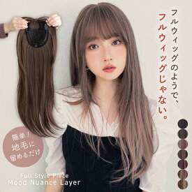 【期間限定クーポン有】「フルスタイルピース」 部分ウィッグ 前髪ウィッグ エクステ ウィッグ ロング ヘアピース 自然 バレない 医療用ウィッグ ハーフウィッグ 医療用 ウイッグ 頭頂部 インナーカラー ハイライト 部分 つむじ コスプレ 韓国 白髪隠し 薄毛 つけ毛 FKR