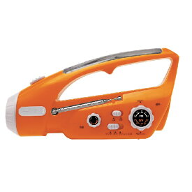 【送料無料】STAYER 手回し式充電 ラジオ AM FM ライト ソーラー充電 USB スマホ充電 サイレン ホワイト、オレンジ 防災 キャンプ 2色 WH OR GLHRL-OR GLHRL-WH グランプル 手回し充電 乾電池いらずUSBポート スマホ充電可能 1台でライト ラジオ 非常サイレン 防災用品