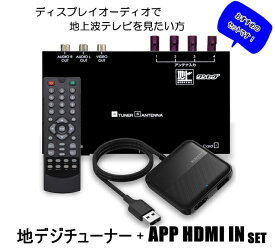 【送料無料】 KEIYO 地デジチューナー + APP HDMI IN セット AN-T020 AN-S134 車載用 地上デジタルチューナー フルセグ・ワンセグ HDMI搭載 純正モニターディスプレイオーディオ対応 / APP HDMI IN HDMI出力のTVstickや地デジチューナーを接続 有線AppleCarPlay搭載車両専用