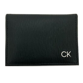 【送料無料】CALVIN KLEIN カルバンクライン 名刺入れ カードケース CK ブラック 31CK200002 メンズ シンプル 本革 牛革 プレゼント シーケー 男性 メンズ ミニ財布 コンパクト財布 コンパクトウォレット サイズ BLACK 革 ウォレット カーフレザー 大容量 2つ折り