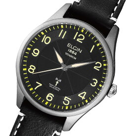 エルジン ELGIN 腕時計 国内正規 FK1431TI-BP ソーラー電池 クオーツ メンズ ブラック チタン