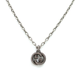 �O�b�` GUCCI �l�b�N���X �C���^�[���b�L���OG INTERLOCKING G 604155-J8400-0811 �y���_���g �V���o�[ ���S