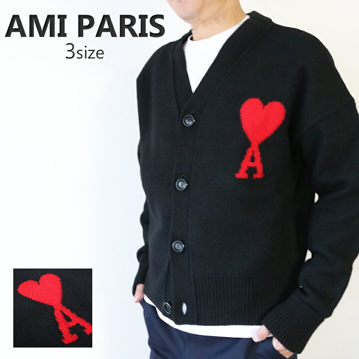 ami 黒 カーディガン ハート刺繍 男女兼用 楽天市場】アミパリス AMI 