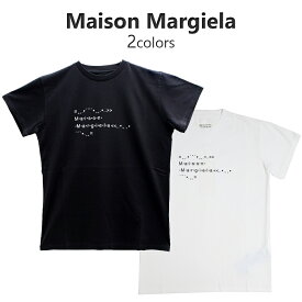 メゾン マルジェラ MAISON MARGIELA クルーネック 半袖Tシャツ S51GC0515-S22816-100 S51GC0515-S22816-900 レディース フォントジェネレーター ホワイト ブラック