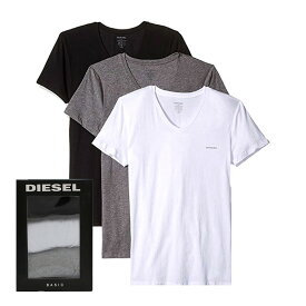 ディーゼル DIESEL Tシャツ 00SPDM-0AALW-01-M メンズ ホワイト ブラック グレー 各1色 3枚セット