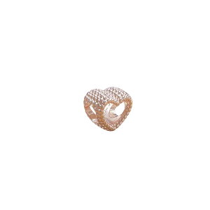 �p���h�� PANDORA Moments Beaded Open Heart Charm �`���[�� 787516 ���f�B�[�X ���[�Y�S�[���h