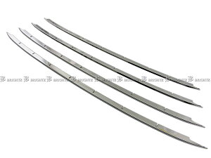 【 BRIGHTZ アクア NHP10 後期 超鏡面ステンレスメッキフロントバンパーモール 4PC 】 【 FBUM−MOL−069 】 NHP P10 10