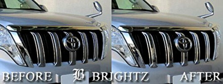 楽天市場】【 BRIGHTZ プラド 150 151 中期 メッキグリルフィンカバー 