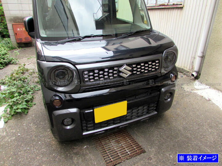 BRIGHTZ スペーシアギア MK53S スモークヘッドライトカバーセット SMO 
